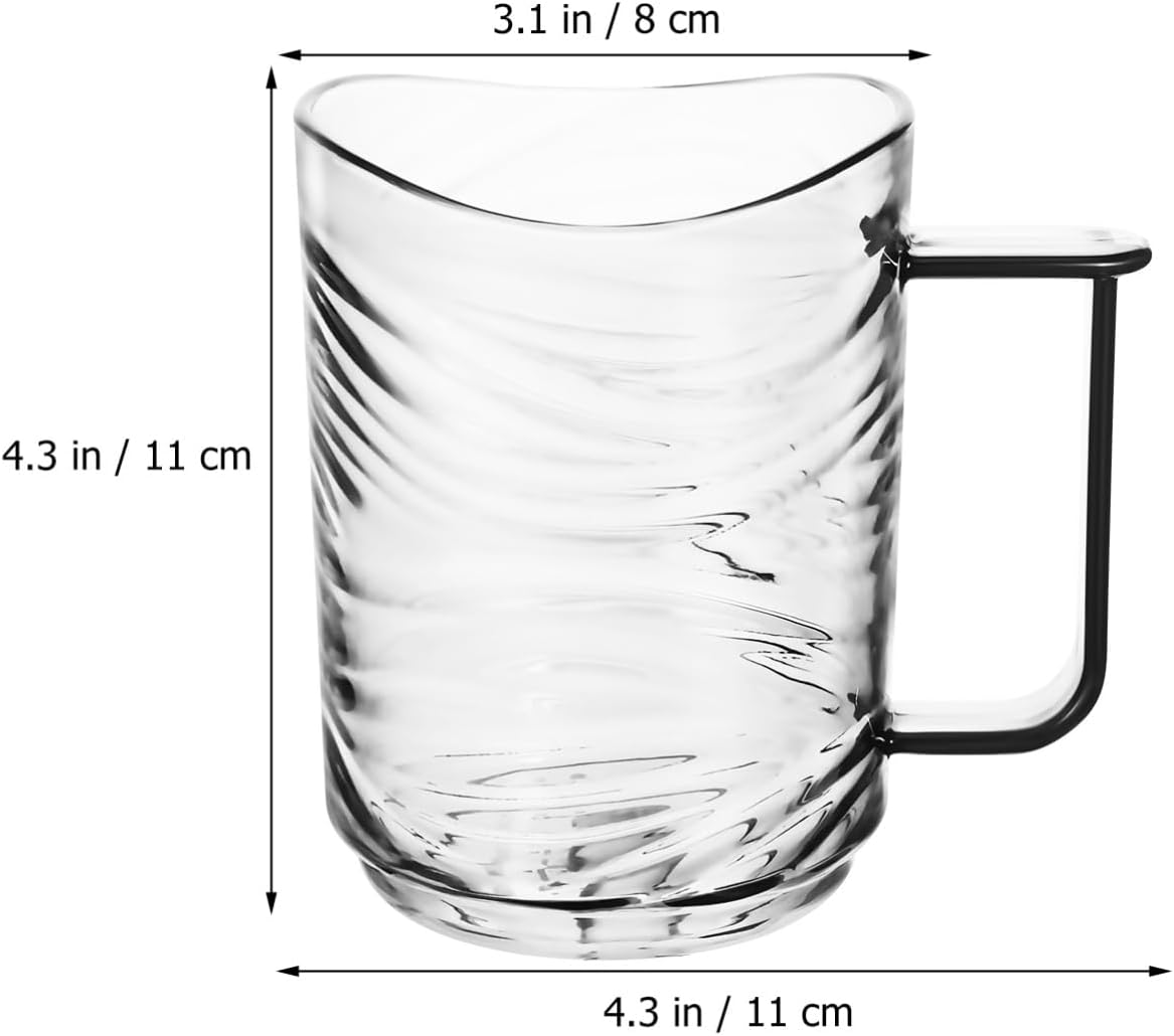 Double-Pack 2Pcs Transparent Plastic Toothbrush Holder with Ergonomic Handle