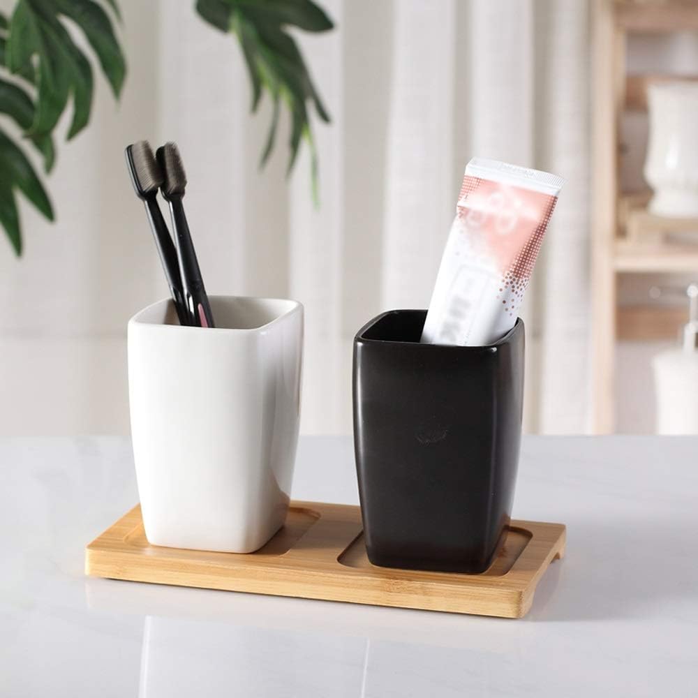 Elegant Ceramic Toothbrush Holder for Home