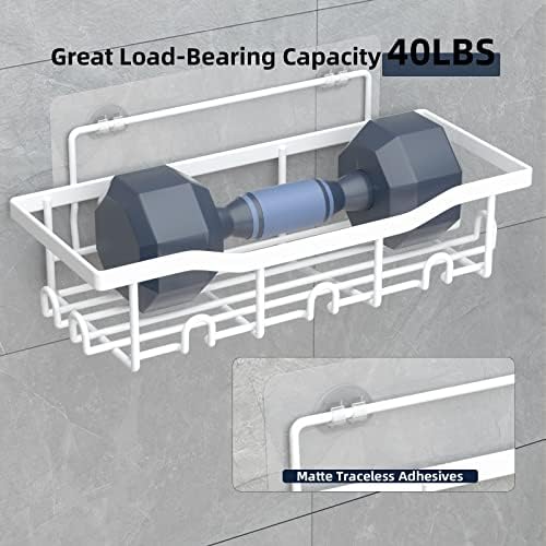 3-Pack Shower Caddy Organizer Large Capacity Rustproof Adhesive Bathroom Storage