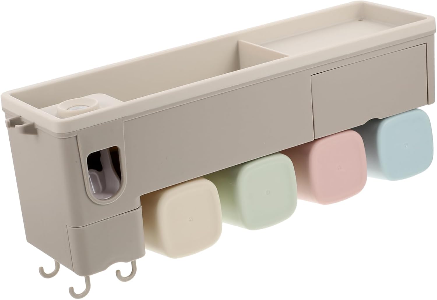Elegant Wall-Mounted Toothbrush Holder with Automatic Dispenser