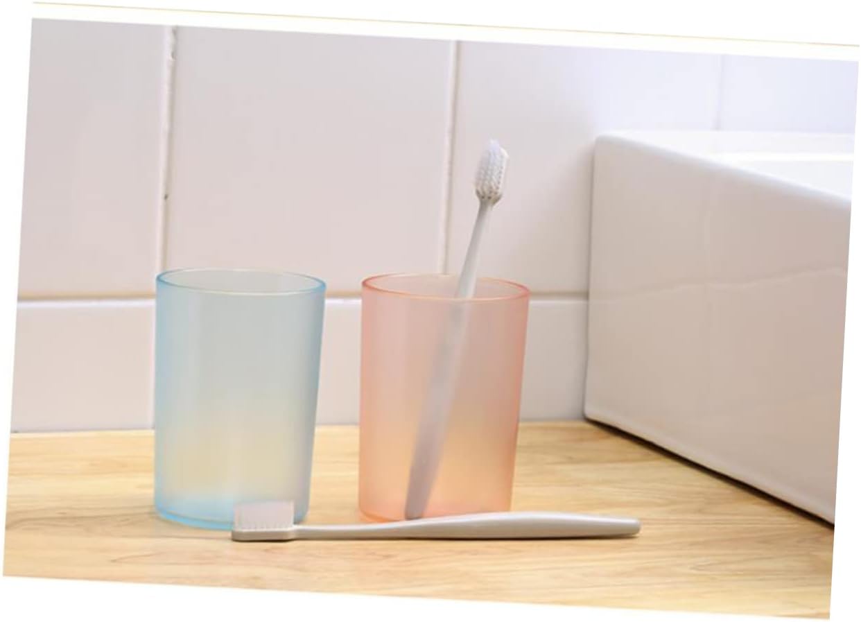 Sturdy Reusable Transparent Toothbrush Cups for Adults Home Bathroom Essentials