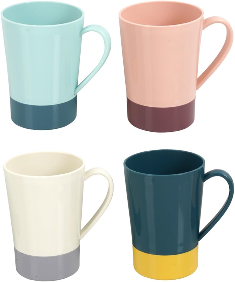 4-Piece Reusable Tooth Brush Holders mug SetPP for Home Kitchen
