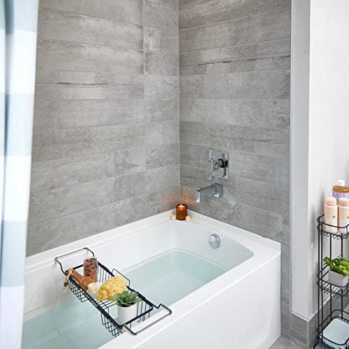 Adjustable Metal Over-the-Tub Caddy for Bathroom Accessories