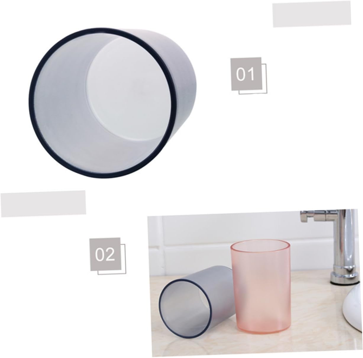 Happyyami Transparent Toothbrush Cup