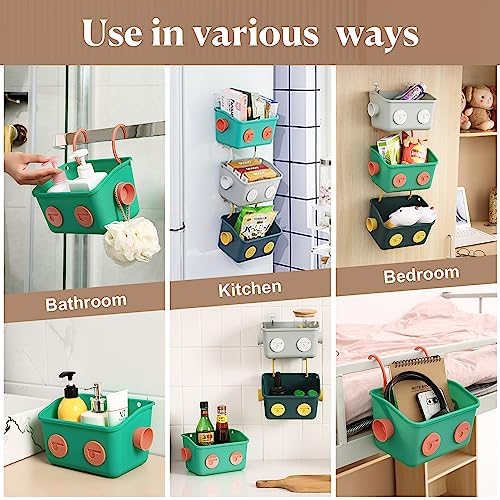 Karceyworth Bath Toy Storage Organizer Basket - Cute Robot Design