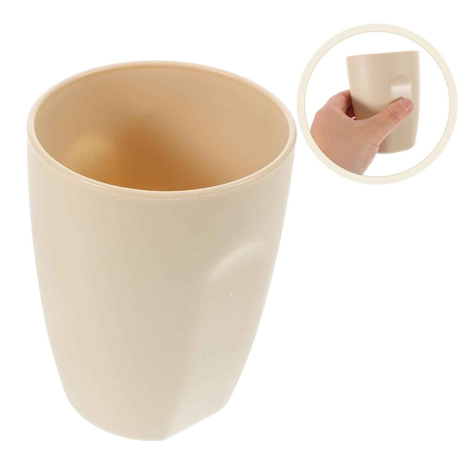 Bathroom Tumbler Toothbrush Holder Beige