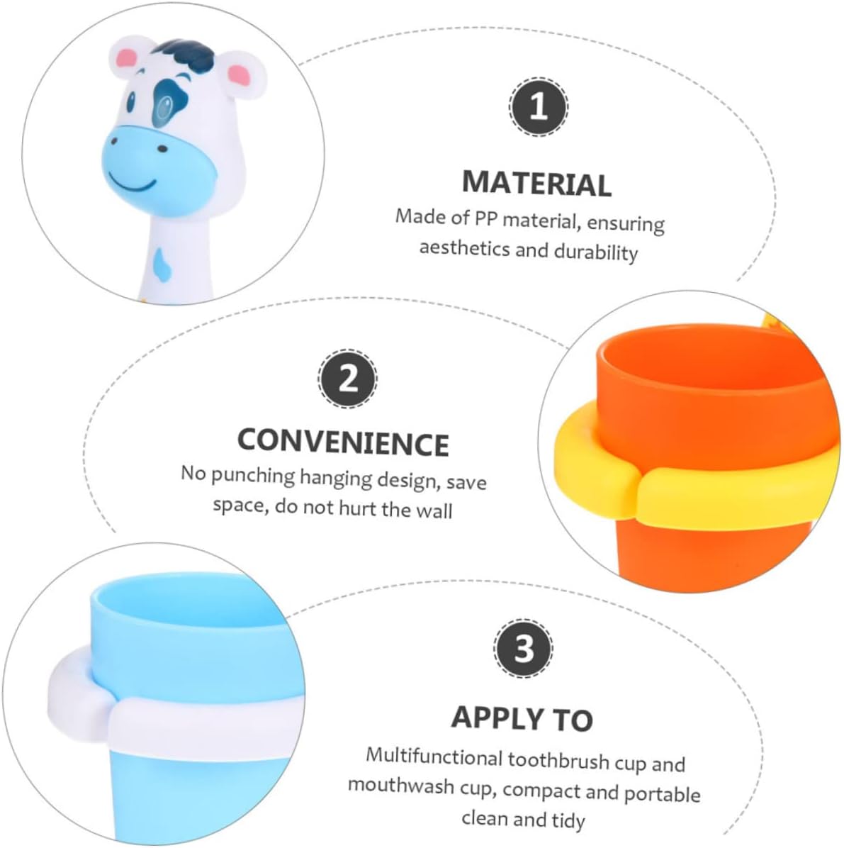Adorable Cartoon Wall-Mounted Toothbrush Toothpaste Rack