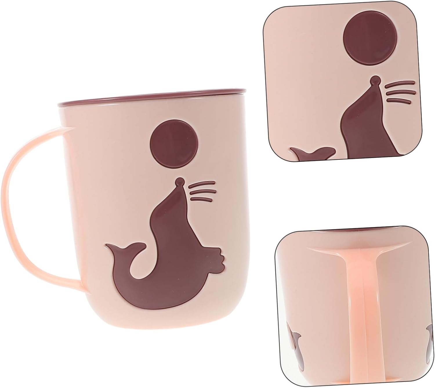 Totority Baby Mouthwash Cup Dolphin Toothbrush Holder Portable Travel Tumbler
