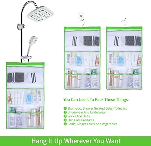 GUMQDD 6 Storage Pockets Mesh Shower Caddy