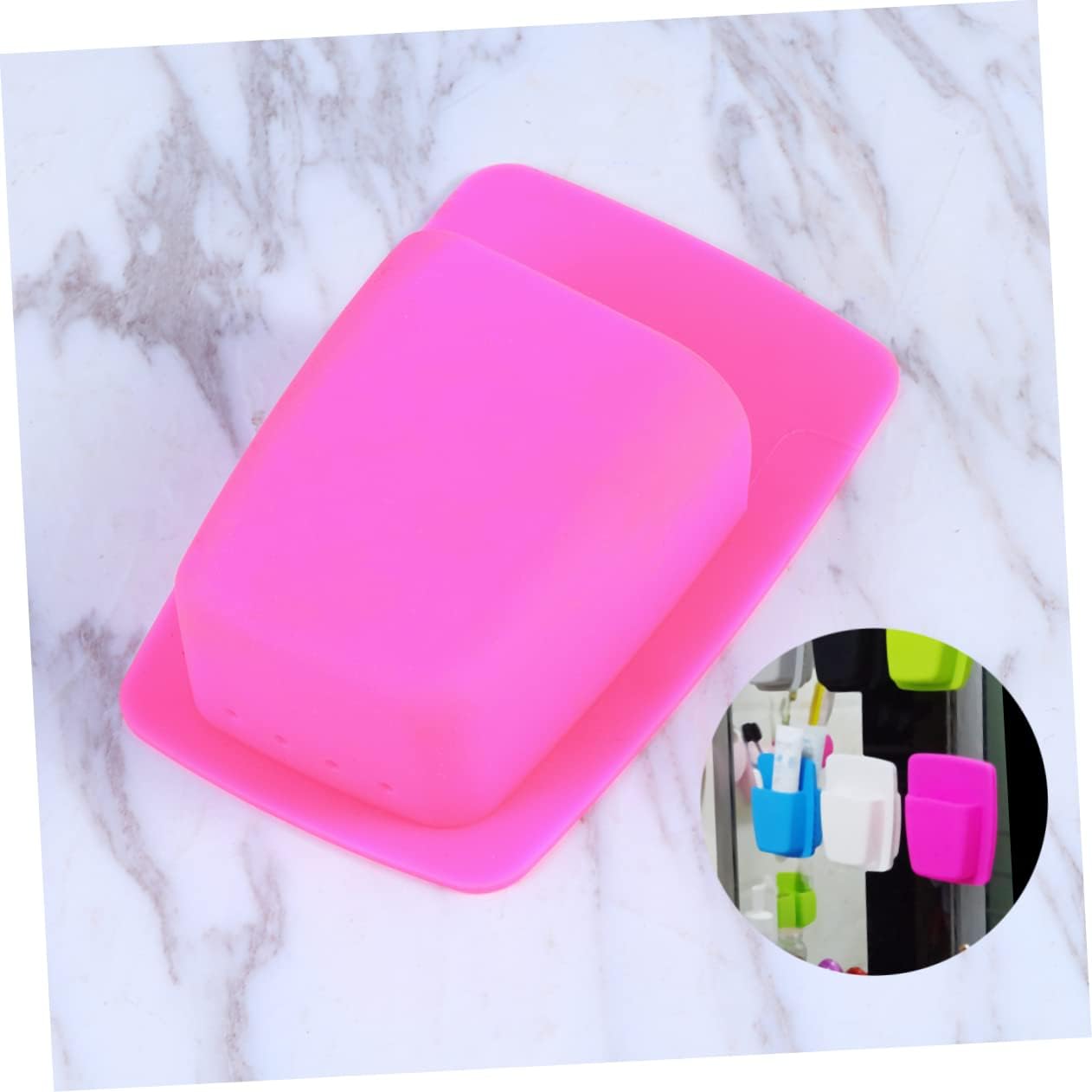 Triple-Purpose Silicone Organizer for Toothbrush Razor BPA-Free Water Resistant