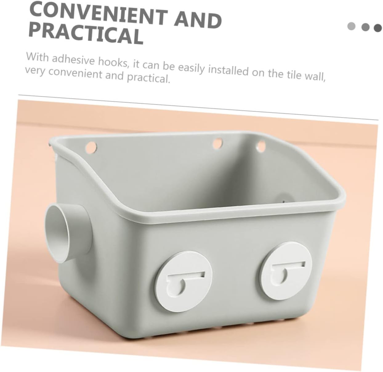 No Punching Shotarday Caddy Silver Basket for Bathroom Storage