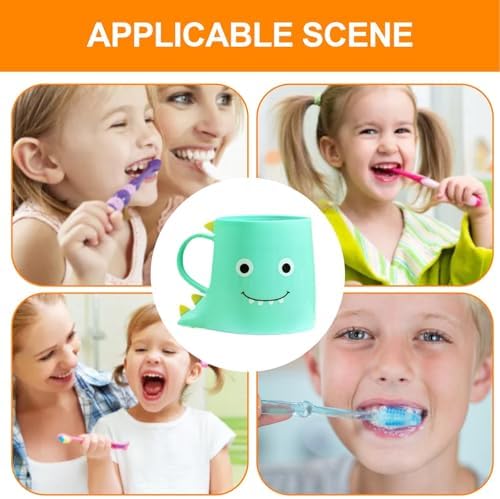Cartoon Bathroom Toothbrush Mugs 4PCS Cartoon Toothbrush Mugs