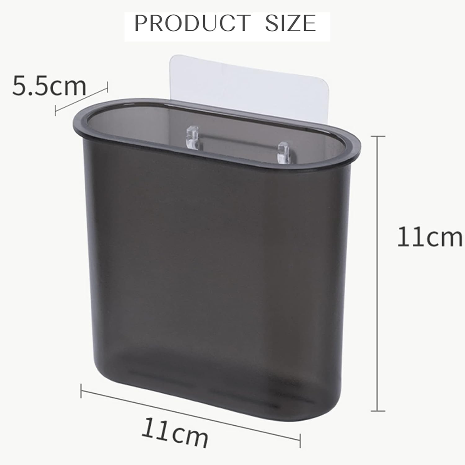 Durable Wall-Mounted Space-Saving Toothbrush Holder Black