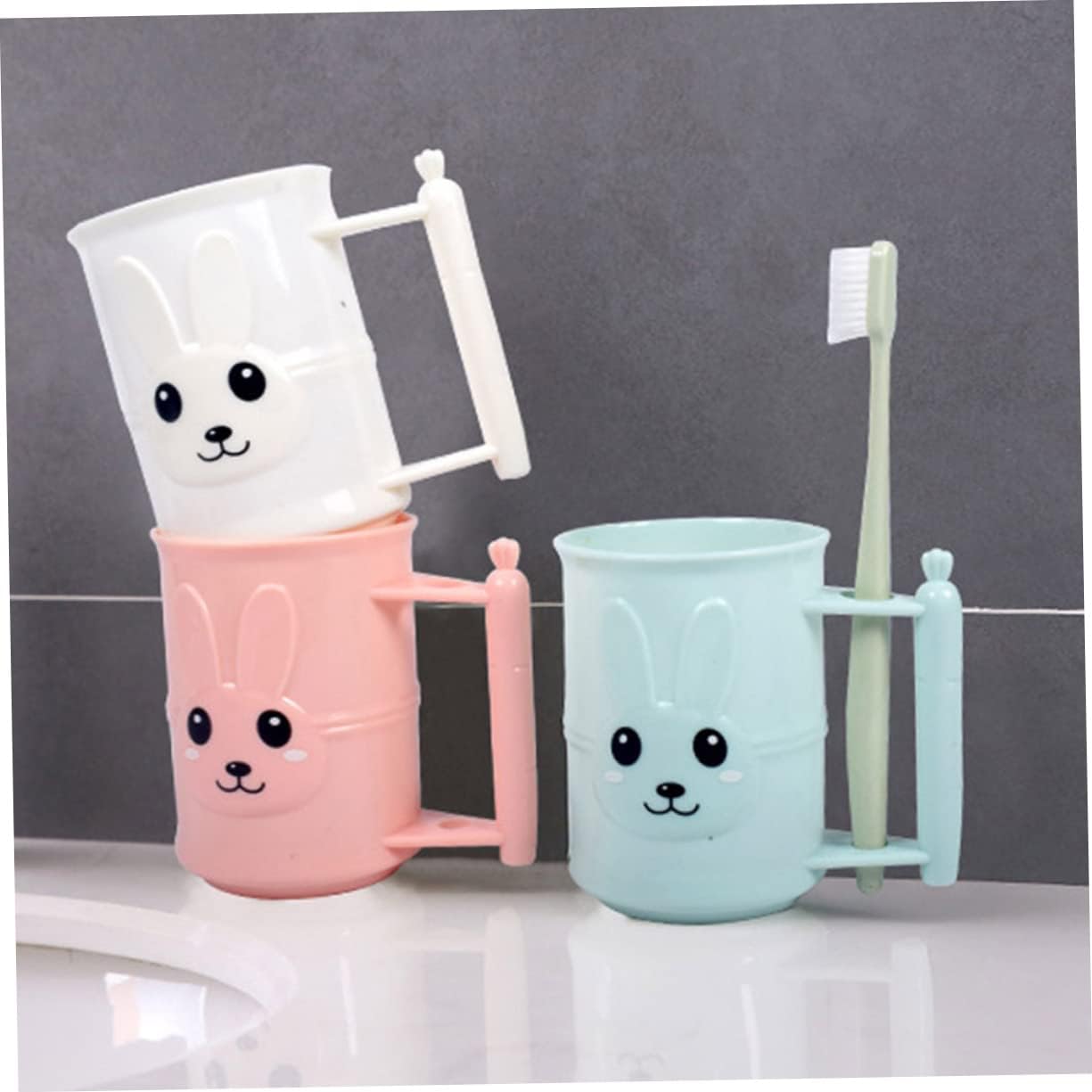 Ciieeo Cartoon Toothbrush Holders Tumbler Set for Kids Adults