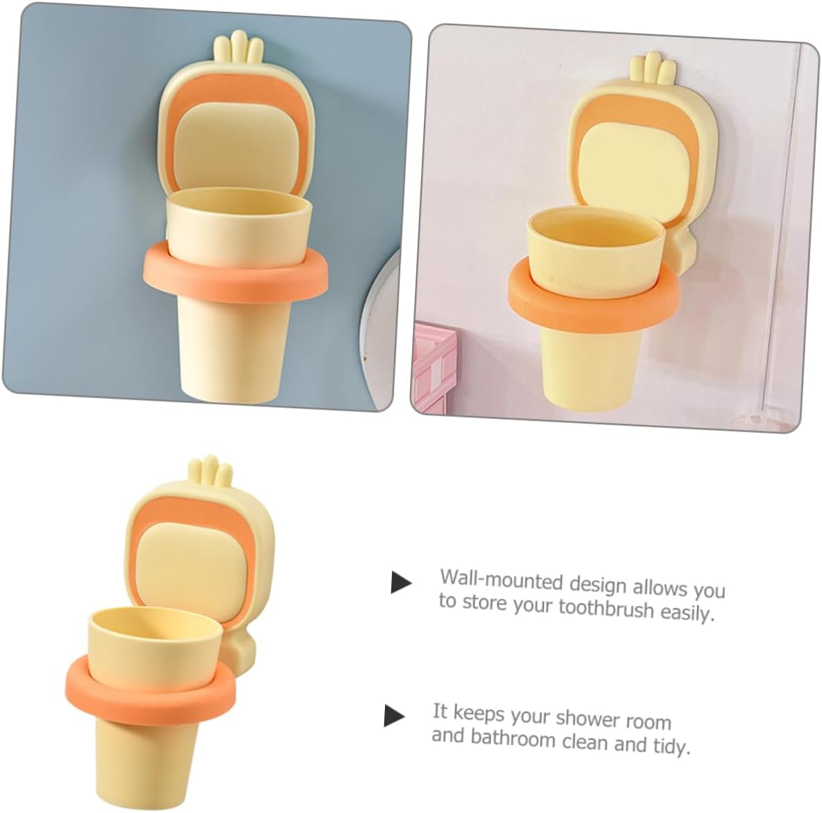 boys and girls toothbrush holder with cup