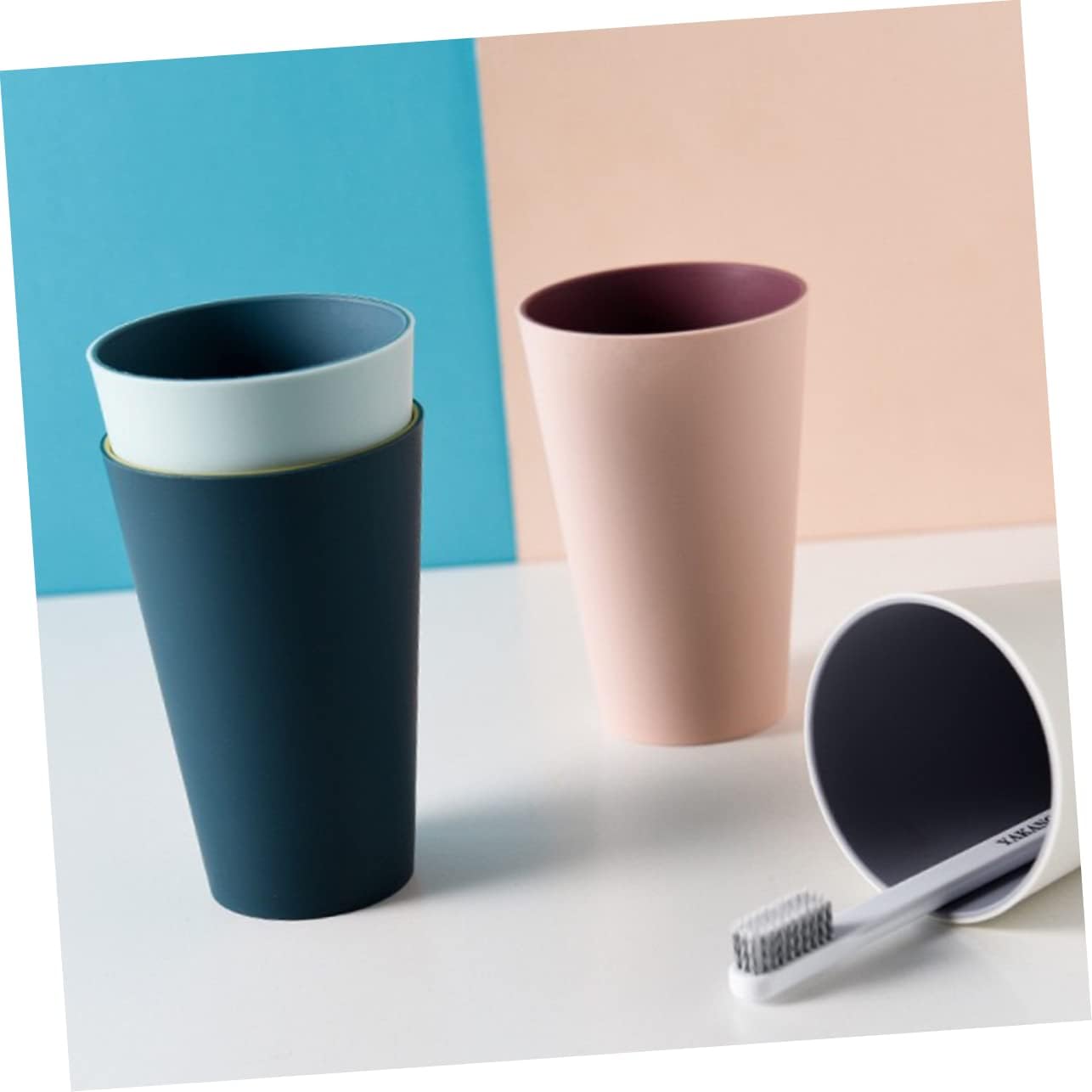 Portable Toothbrush Holder with White Design for Family