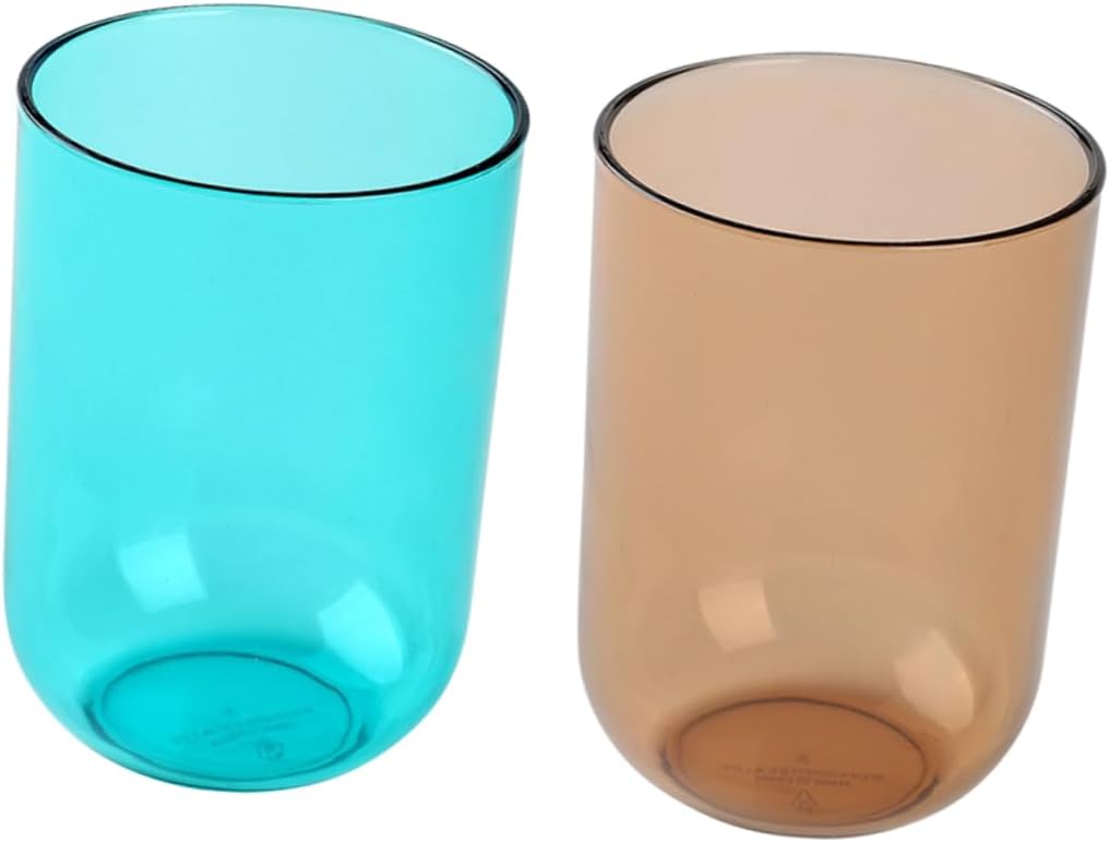 Ergonomic Clear Toothbrush Mug Set for Adults