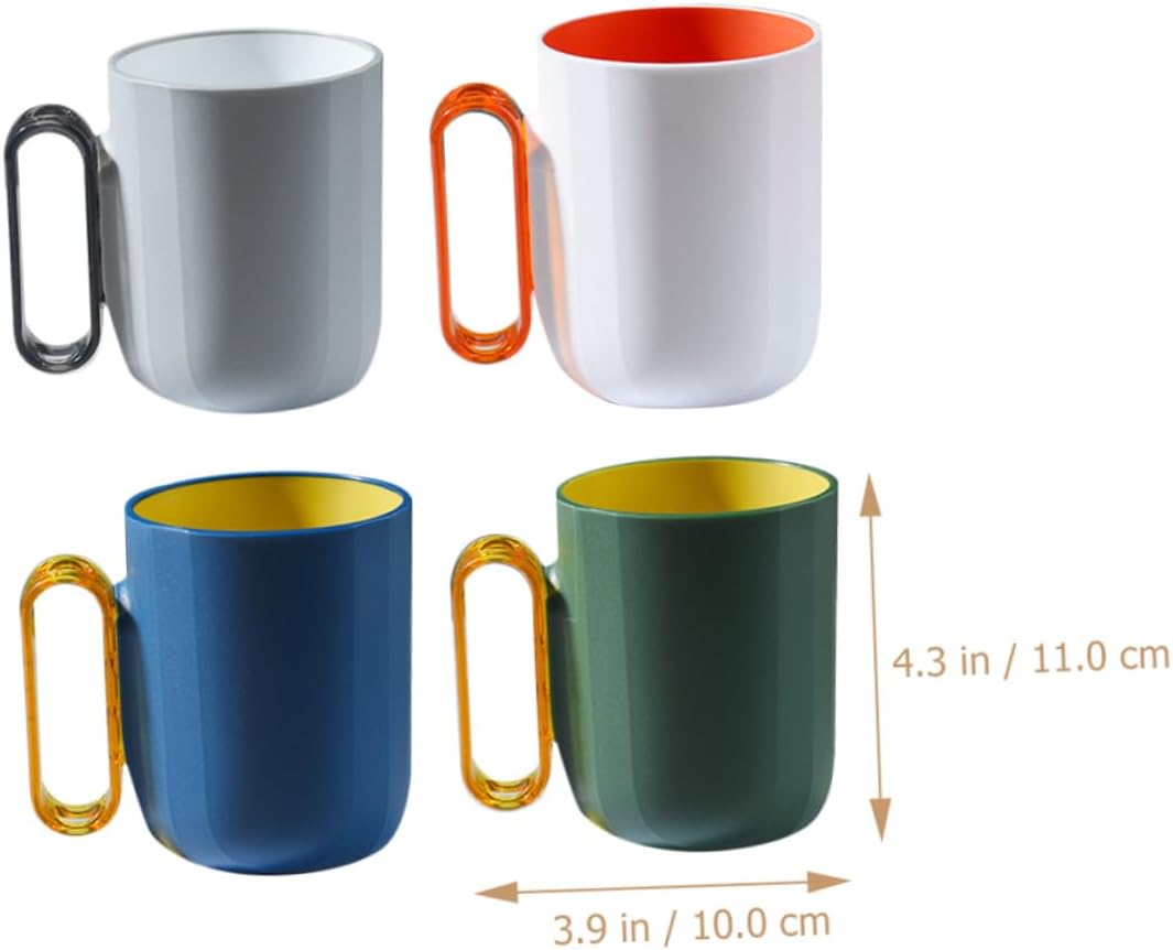 Happyyami 4pcs Chic Bathroom Cups for Home and Travel