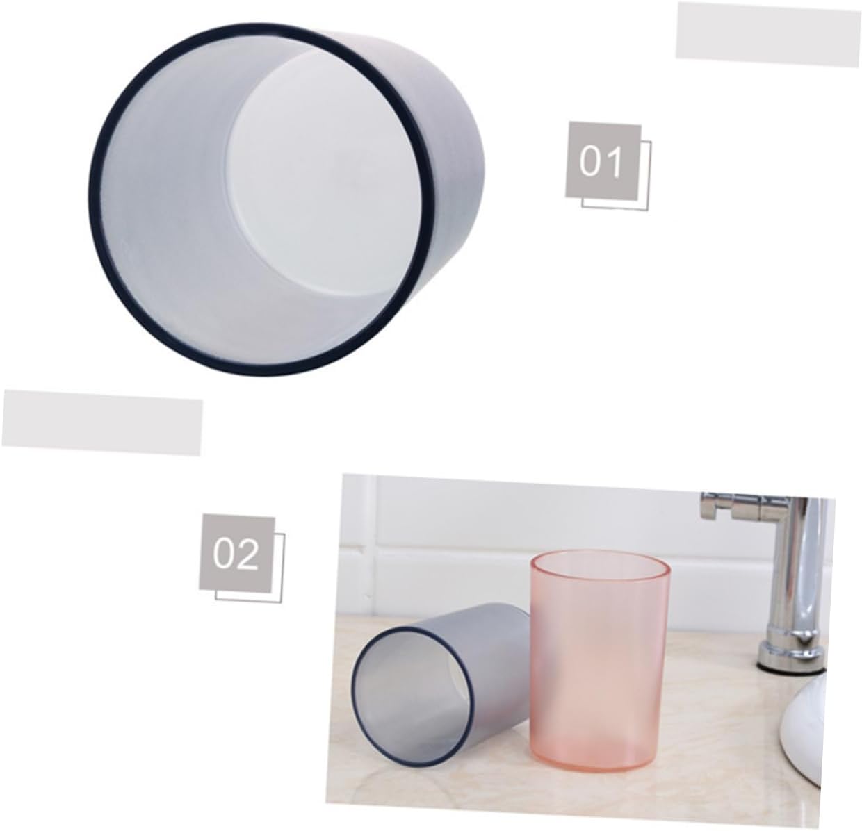 WOONEKY Toothbrush Cup for Boys and Girls