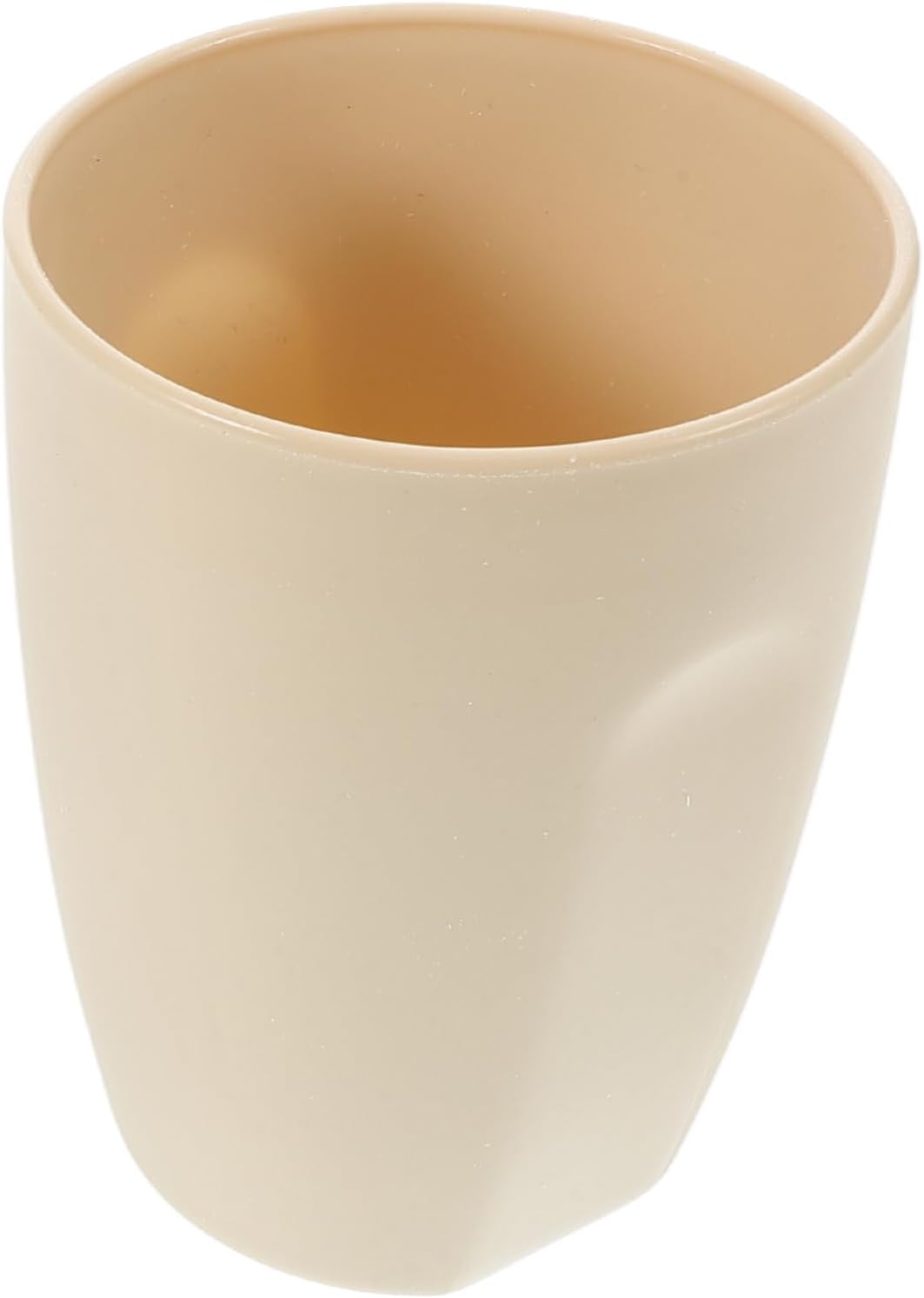 Beatifufu Simple Beige Toothbrush Cup Portable Travel Tumbler