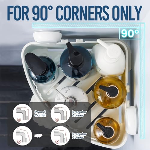 DUORAN Corner Shower Caddy White