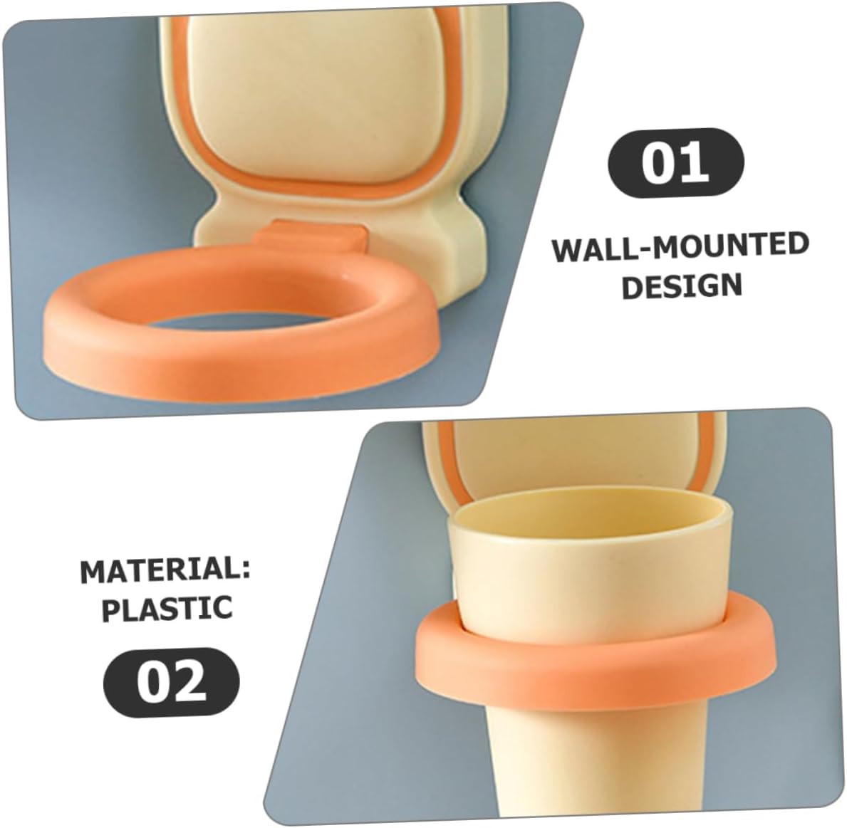 Non-Breakable Wall-Mounted Toothbrush Holder for Boys and Girls