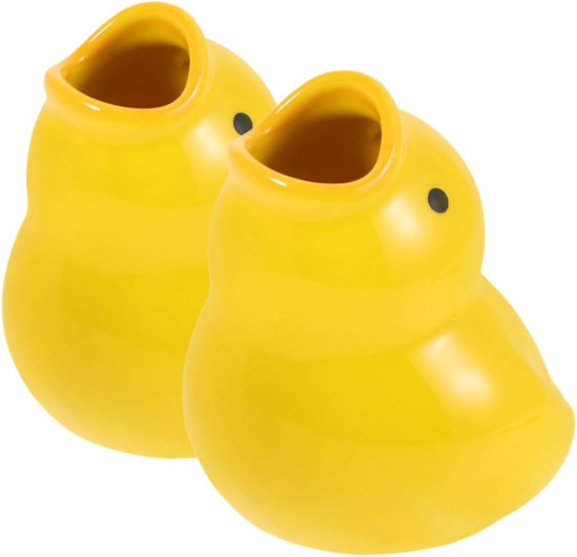 2pcs Cute Ceramic Animal Toothbrush Holder for Boys and Girls
