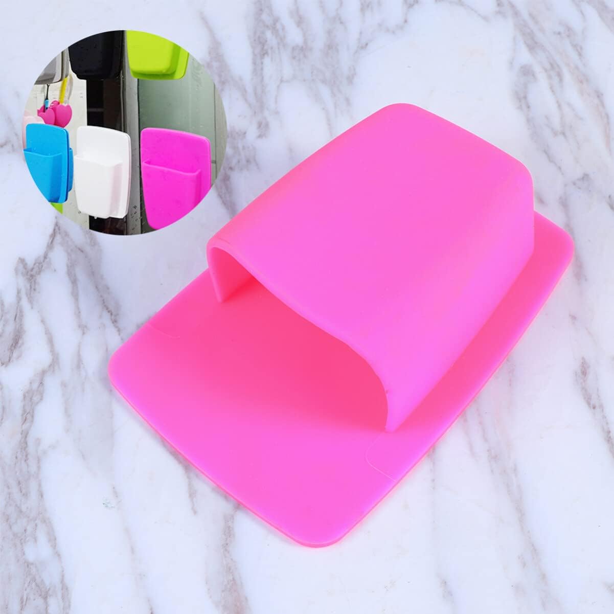 Alipis Silicone Toothbrush Holder Wall-Mounted Durable Space-Saving Bathroom Organizer