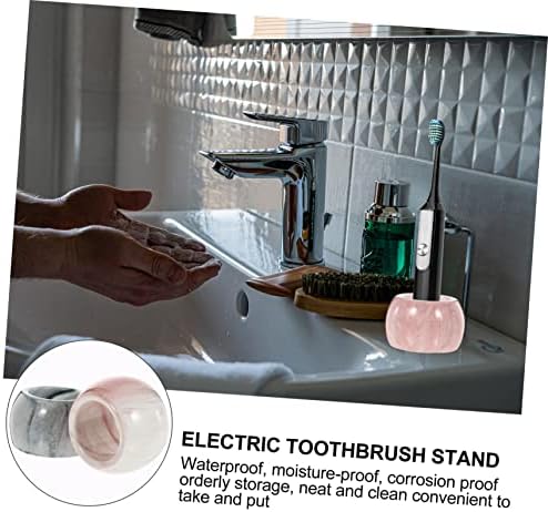 ABOOFAN 2Pcs Marble Ceramic Toothbrush Holder for Bathroom Storage