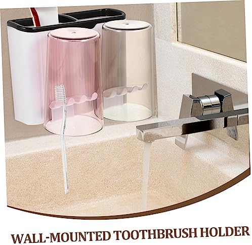 Wall-Mounted Toothbrush Holder No Drilling Easy bathroom storage