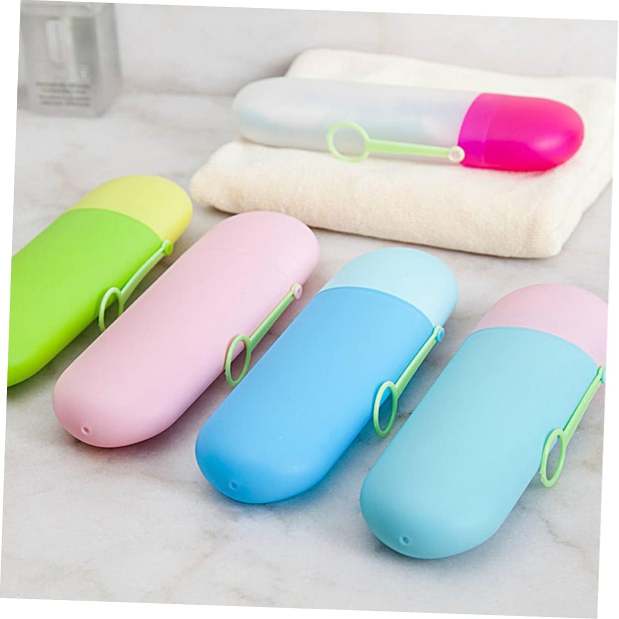 DECHOUS Compact Travel Toothbrush Toothpaste Holder