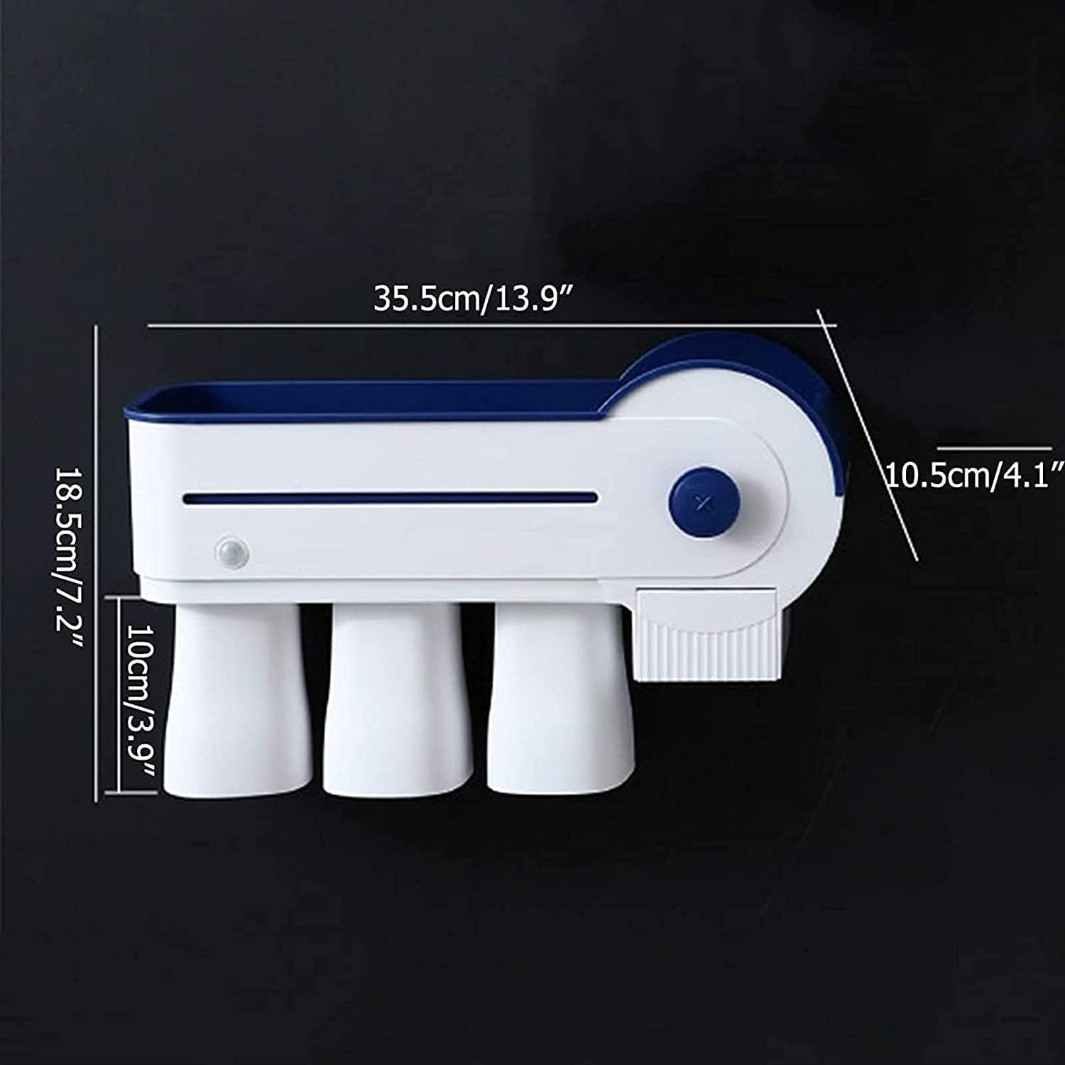Portable Automatic Toothpaste Dispenser Kit with 3 Toothbrush Slots Organizer