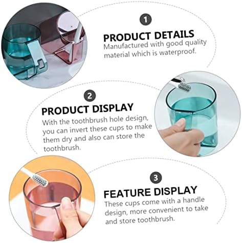 3-Piece Set of Sky Blue Toothbrush Holder