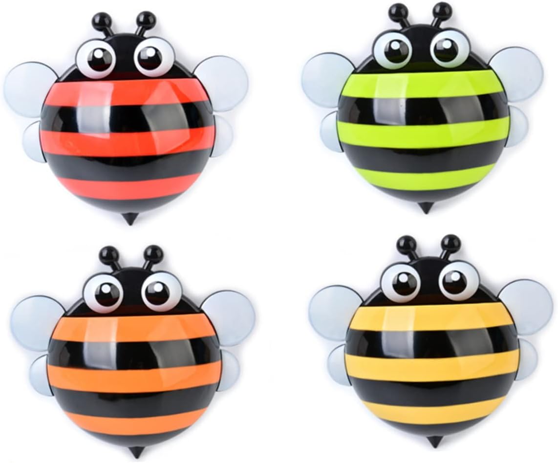 Plastic Bee Wall-Mounted Toothbrush Holder