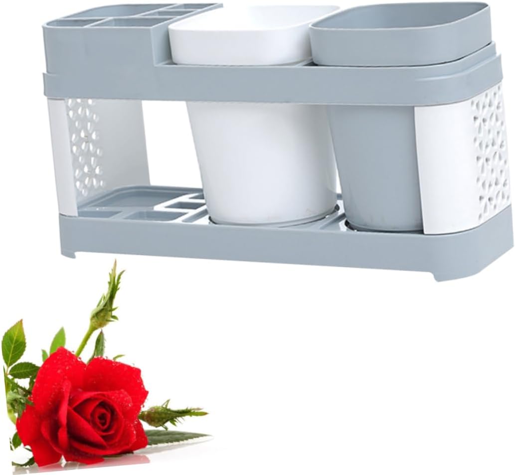 Cup Holder - Toothbrush Mouthwash Container Organizer