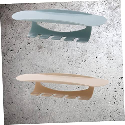 2-Piece Wall-Mounted Toothbrush Holder Organizer with Punch Design