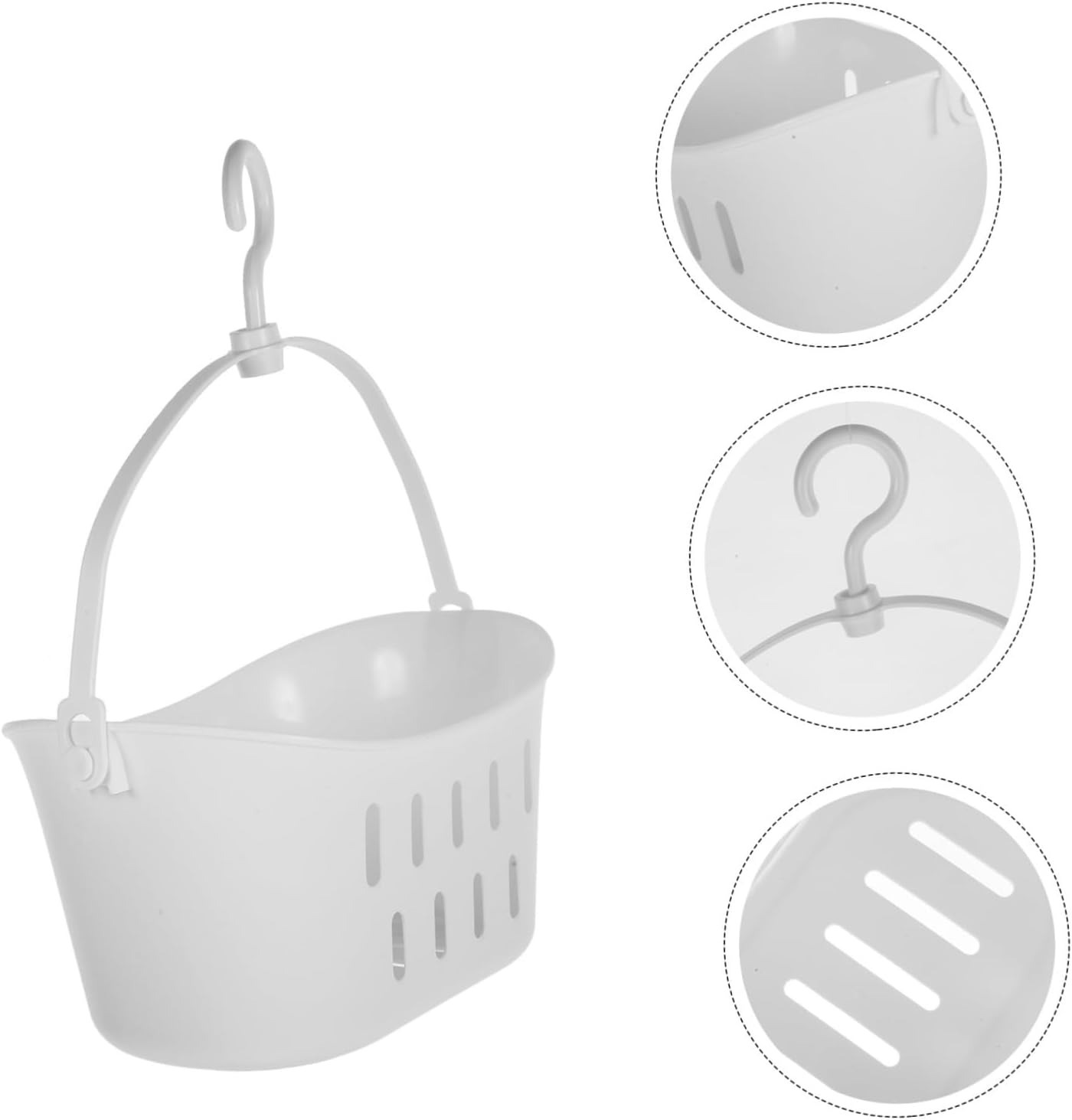 Mikinona Small Plastic Hanging Basket for Organizing Bathroom Kitchen Supplies