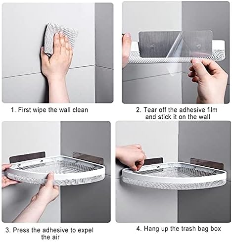 Durable Corner Bathroom Shelf White