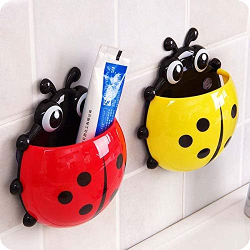 Adorable Suction Cup Toothbrush Holder Kids Kitchen Bathroom Organizer