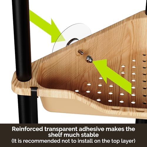Orimade Rust-Resistant Floor Standing Corner Shower Organizer