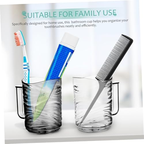 2-Piece Ergonomic Toothbrush Mouthwash Holder - Durable Compact Design for Efficient Organization