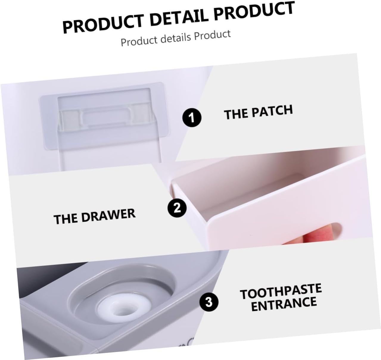 FOYTOKI Wall-Mounted Toothpaste Dispenser Toothbrush Holder with 2 Cups