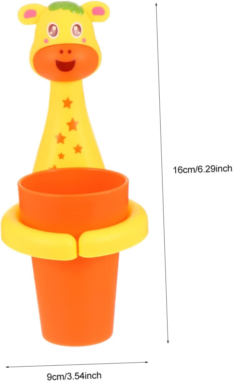No-Punching Wall-Mounted Toothbrush Cup for Kids