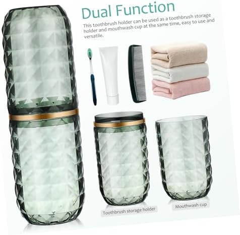 Travel Toothbrush and Mouthwash Holder Portable Case