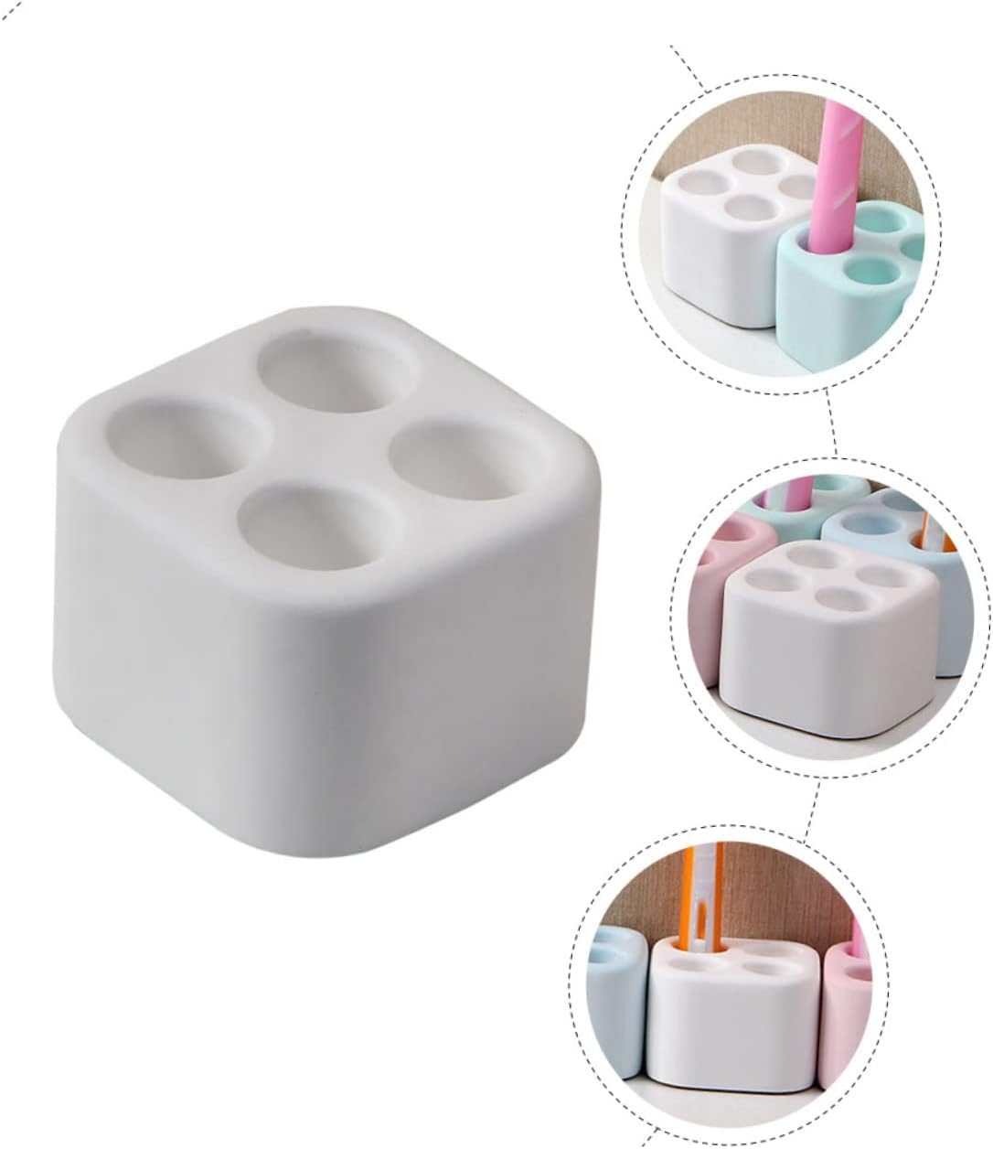 Mini Diatomite White Toothbrush Holder by Holiday YOYO