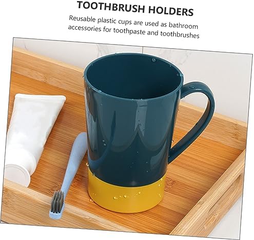 4-Piece Reusable Tooth Brush Holders mug SetPP for Home Kitchen