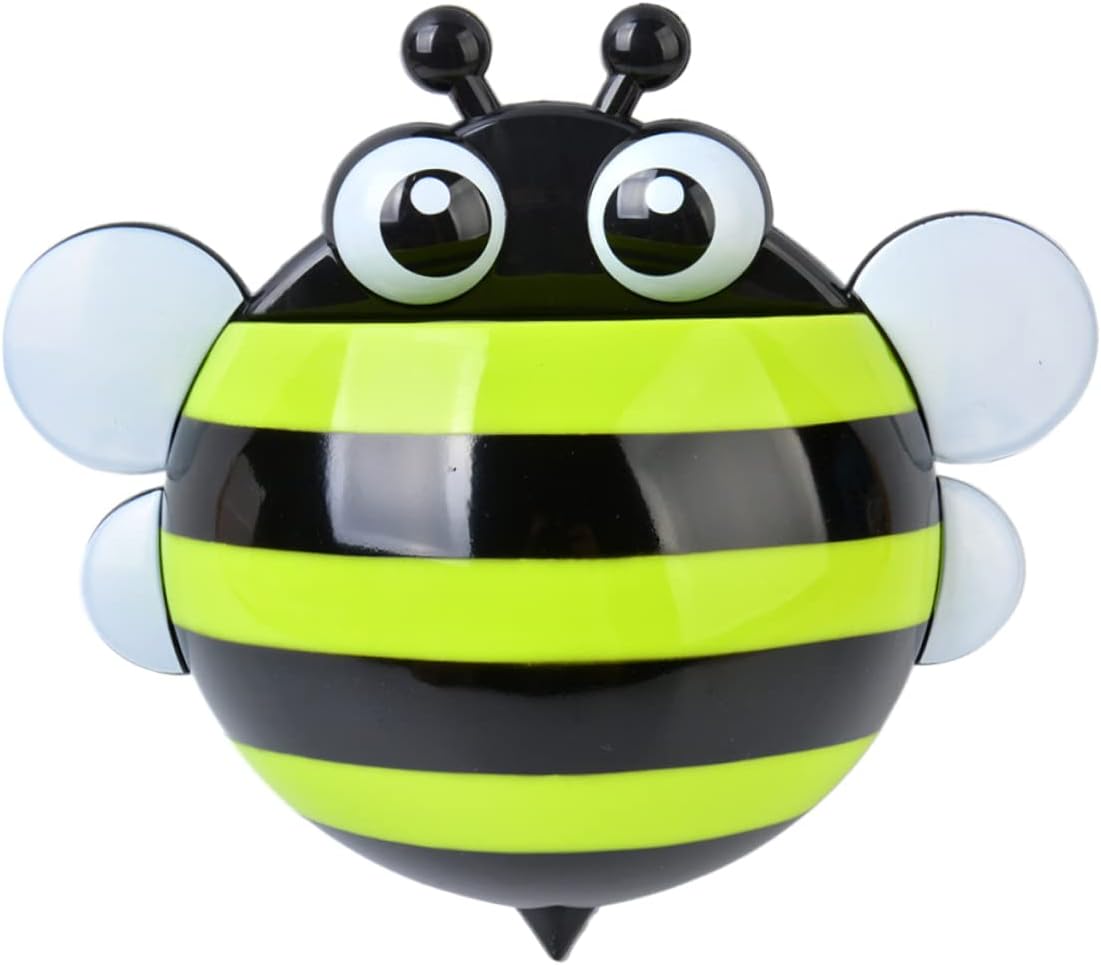 Plastic Bee Wall-Mounted Toothbrush Holder