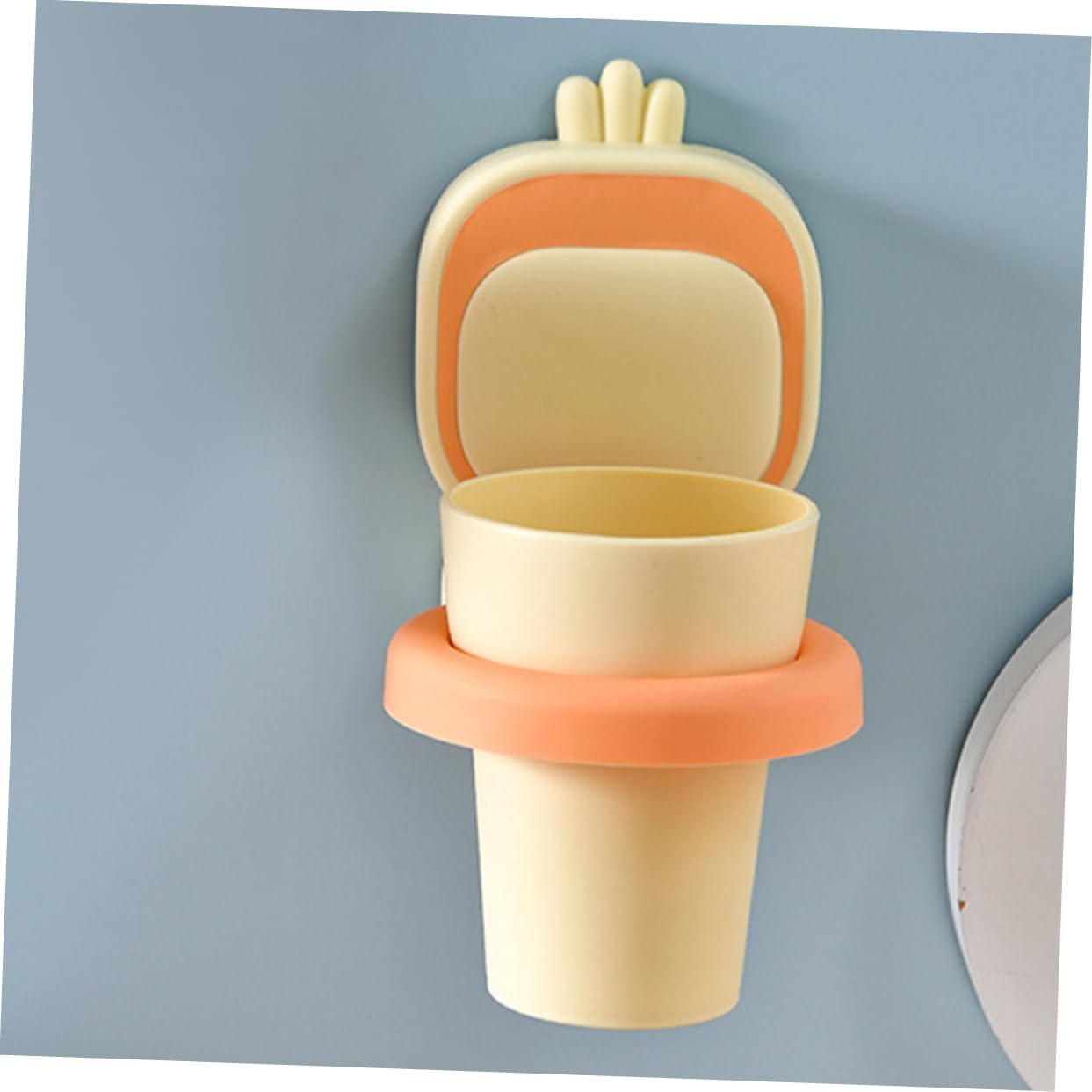 Toothbrush Storage Cup Set Wall Mount Holder for Boys and Girls