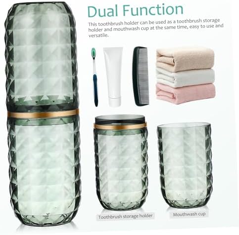 Dual-Purpose Travel Toothbrush Cup Organizer