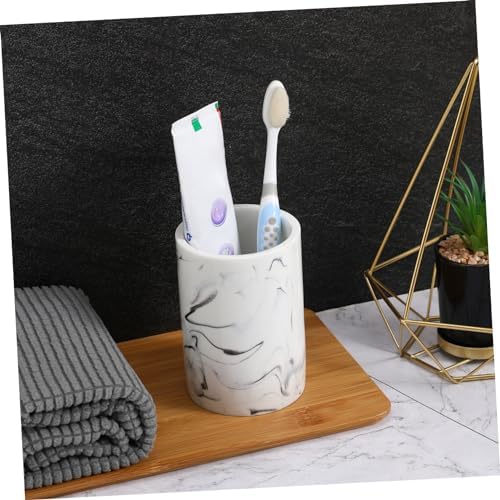 Unique Gargle Cup - Adorable Marbling Bathroom Brush Holder for Kids